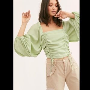 Free People puff sleeve blouse